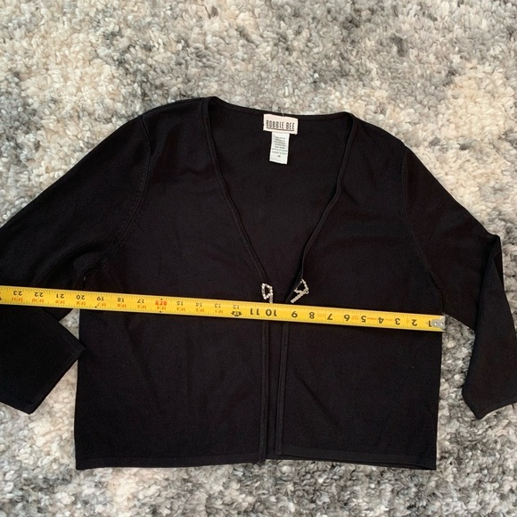 Robbie Bee Women’s Black Cardigan Sweater Size 14 - Picture 12 of 15